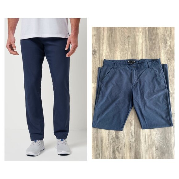 Travis Mathew Pants Mens 36 Navy Open to Close 2.0 Slim Fit Golf‎ Trouser Chino - Picture 1 of 10